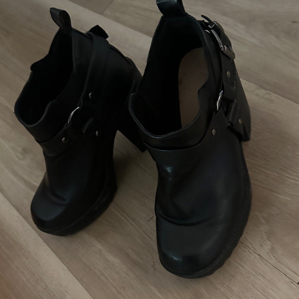 Torrid Black Ankle Boots with Buckle Detail